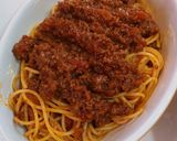 ミートソースのスパピザ作り方4写真