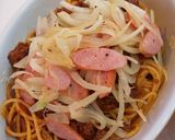 ミートソースのスパピザ作り方5写真