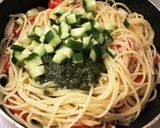夏野菜とエリンギのさっぱりバジルパスタ作り方3写真