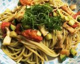 夏野菜とエリンギのさっぱりバジルパスタ作り方4写真