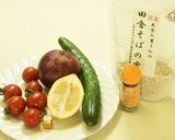 138kcal♪彩り鮮やかそばの実サラダ作り方1写真