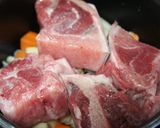 まぐろのカマ(アラ)と根菜の煮物作り方1写真
