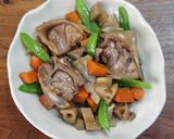 まぐろのカマ(アラ)と根菜の煮物作り方3写真