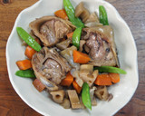 まぐろのカマ（アラ）と根菜の煮物作り方3写真