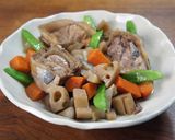 まぐろのカマ(アラ)と根菜の煮物作り方4写真