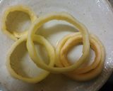 りんごの輪を型にして焼きプリン作り方2写真