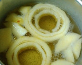 りんごの輪を型にして焼きプリン作り方3写真