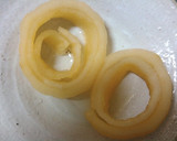 りんごの輪を型にして焼きプリン作り方4写真