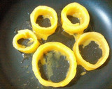 りんごの輪を型にして焼きプリン作り方5写真
