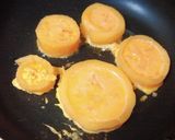 りんごの輪を型にして焼きプリン作り方6写真