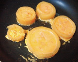 りんごの輪を型にして焼きプリン作り方6写真