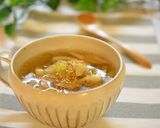 塩ゆで豚の茹で汁でネギたっぷりスープ！作り方3写真