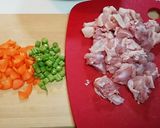 鶏ももといんげんと人参の塩チャーハン作り方1写真
