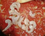 すぐ出来る❗海老と玉ねぎのトマトパスタ作り方4写真