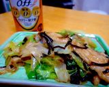 塩昆布で簡単◎豚肉とネギとレタス炒め作り方4写真