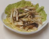 塩こぶと白菜の芯のマヨソテーミモザ風作り方5写真