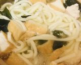厚揚げ＆おとし卵のわかめ煮込みうどん作り方2写真