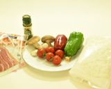275kcal♡こんにゃく麺の冷製パスタ作り方1写真