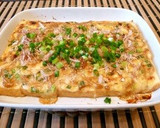 節約簡単！麺つゆで絹厚揚げの卵とじ作り方9写真