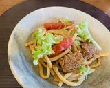 お助けレシピ☆もやしとトマトの焼うどん作り方6写真