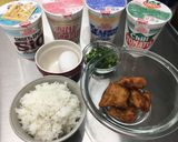 激旨簡単！カップラーメン唐揚チャーハン作り方2写真