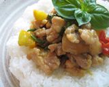 グリーンカレーでチキンバジル炒め作り方7写真