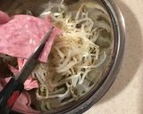 レンチンで♫もやしとハムの辛子醤油和え作り方6写真