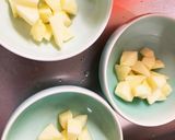 レンジ林檎入りシチューひき肉のせドーム蒸作り方2写真