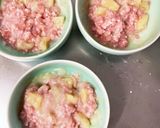 レンジ林檎入りシチューひき肉のせドーム蒸作り方10写真