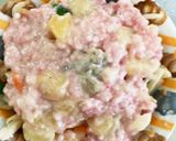 レンジ林檎入りシチューひき肉のせドーム蒸作り方17写真