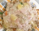 レンジ林檎入りシチューひき肉のせドーム蒸作り方19写真