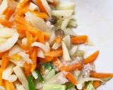 レンジじゃがいもひき肉林檎入りシチュー丼作り方15写真