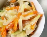 レンジじゃがいもひき肉林檎入りシチュー丼作り方16写真
