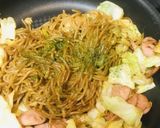 丼弁当●ソーセージのソース焼そば＆炒飯丼作り方4写真