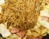 お弁当●ソーセージ＆キャベツの焼きそば作り方4写真