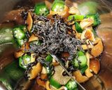 なめことオクラの白だし塩昆布和え作り方3写真
