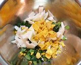 豆と野菜の卵サラダon雑穀トースト作り方1写真