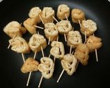 源氏パイ風♪油揚げのマヨチーズロール焼き作り方5写真