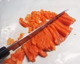 超簡単＆絶品！味噌マヨDE叩きサーモン♪作り方2写真
