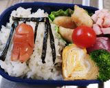 海苔だけ頑張ろう、簡単ブランコ弁当♪作り方8写真