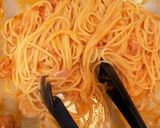 海老とベーコンのトマトクリームパスタ作り方8写真