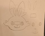 ポケモン ヒバニー キャラ弁作り方1写真