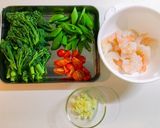 たっぷり野菜のガーリックシュリンプ作り方2写真