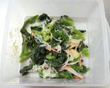 レンジ☆ほうれん草とカニカマの酢みそ和え作り方10写真