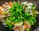 豚タン細切り野菜炒め。作り方5写真