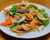 豚タン細切り野菜炒め。作り方8写真