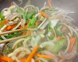 豚タン細切り野菜炒め。作り方6写真