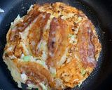 メンタイモチーズお好み焼き作り方8写真