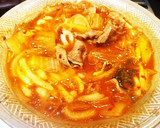かつおだしとははつゆでキムチ鍋うどん作り方5写真