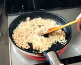 うすい豆と鶏ミンチのクリームパスタ　作り方3写真